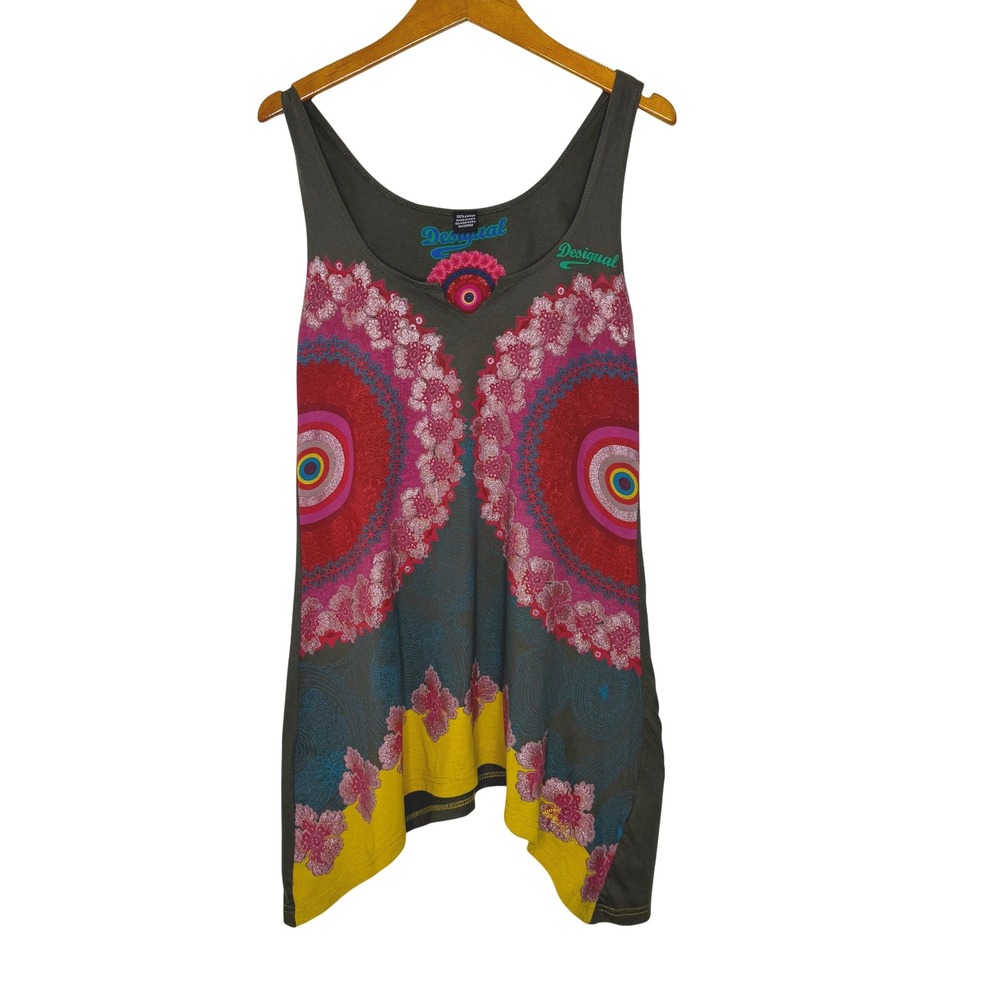Desigaul Sleeveless Tunic/Mini Dress‎ Asymmetric Hem